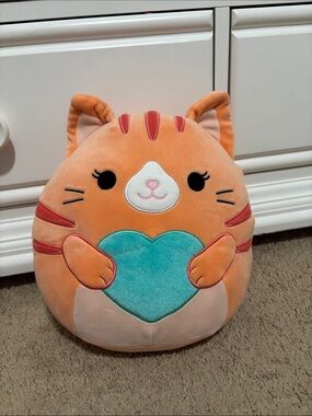 Squishmallows Orange Cat Plush with Tiny Tail